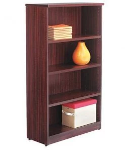 Alera Valencia Bookcase, 4 Shelf, 55", Mahogany