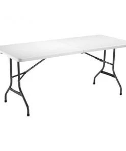 Alera Rectangle Folding Table, 72" W, 29.63" L, 29.25" H, White Top, Resin
