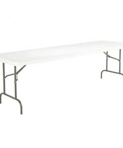 Alera Rectangle Folding Table, 96" W, 30" L, 29" H, Platinum Top, Blow-Molded High-Density Polyethylene