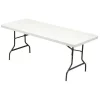 Alera Rectangle Folding Table, 72" W, 30" L, 29" H, Platinum Top, Blow-Molded High-Density Polyethylene