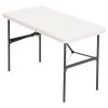Alera Rectangle Folding Table, 48" W, 24" L, 29" H, Platinum Top, Blow-Molded High-Density Polyethylene