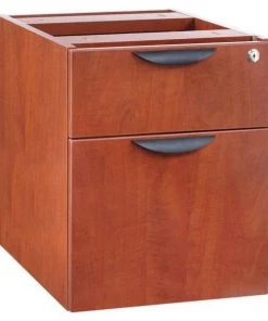 Alera 15-5/8" W 2 Drawer Valencia Pedestal, 3/4 Box/File, Cherry