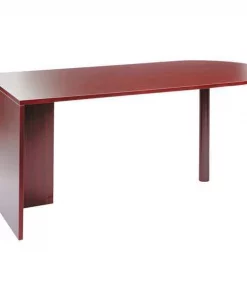 Alera Straight Front Desk, 35-1/2" D, 71" W, 29-1/2" H, Mahogany, Woodgrain Laminate