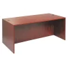 Alera Straight Front Desk, 35-1/2" D, 71" W, 29-1/2" H, Medium Cherry, Woodgrain Laminate