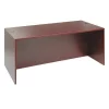 Alera Straight Front Desk, 35-1/2" D, 71" W, 29-1/2" H, Mahogany, Woodgrain Laminate
