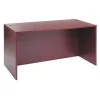 Alera Straight Front Desk, 29-1/2" D, 59-1/8" W, 29-1/2" H, Mahogany, Woodgrain Laminate
