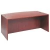 Alera Bow Front Desk, 41-3/8" D, 71" W, 29-1/2" H, Medium Cherry, Woodgrain Laminate