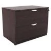 Alera 34" W 2 Drawer Lateral File, 34x22.75", Espresso, Espresso
