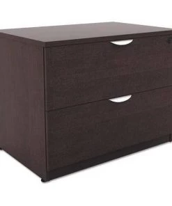 Alera 34" W 2 Drawer Lateral File, 34x22.75", Espresso, Espresso