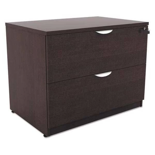 Alera 34" W 2 Drawer Lateral File, 34x22.75", Espresso, Espresso