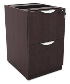 Alera 15-5/8" W 2 Drawer Drawer Pedestal, File/File, Espresso, Espresso