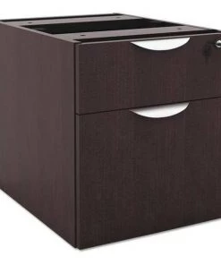 Alera 15-5/8" W 2 Drawer Drawer Pedestal, Box/File, Espresso, Espresso