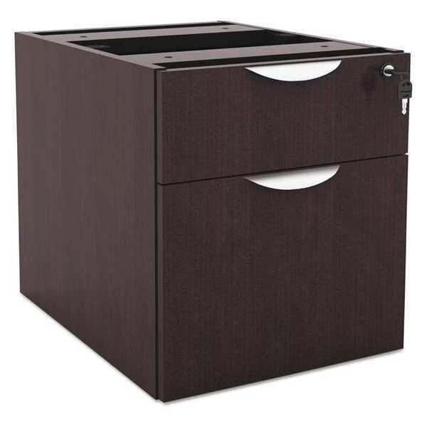 Alera 15-5/8" W 2 Drawer Drawer Pedestal, Box/File, Espresso, Espresso