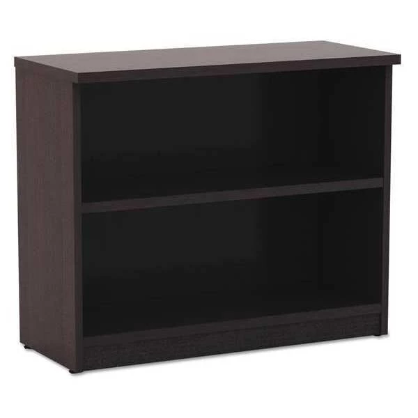Alera Bookcase, 29.5", 2 Shelf, Espresso