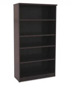 Alera Bookcase, 65", 5 Shelf, Espresso