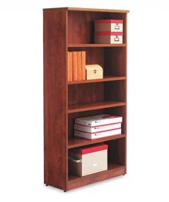 Alera Bookcase, 65, 5 Shelf, Med Cherry