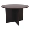 Alera Round Conference Table, 29.5", Espresso Top, Textured Woodgrain Laminate