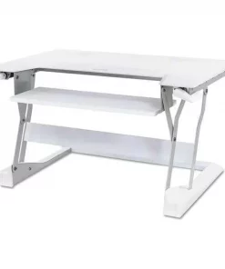 Ergotron Adjustable Desk, 23" D, 37-1/2" W, 15" H, White