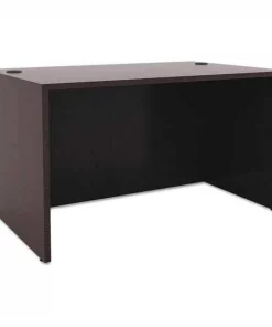 Alera Straight Front Desk, 29-1/2" D, 47-1/4" W, 29-1/2" H, Espresso, Textured Woodgrain Laminate