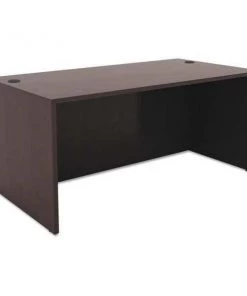 Alera Straight Front Desk, 29-1/2" D, 59-1/2" W, 29-1/2" H, Espresso, Textured Woodgrain Laminate