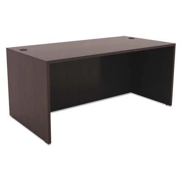 Alera Straight Front Desk, 29-1/2" D, 59-1/2" W, 29-1/2" H, Espresso, Textured Woodgrain Laminate