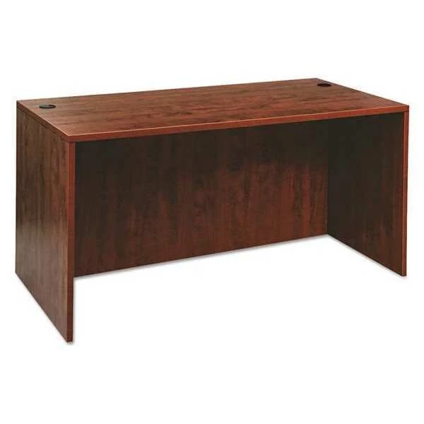 Alera Straight Front Desk, 29-1/2" D, 59-1/2" W, 29-1/2" H, Medium Cherry, Woodgrain Laminate