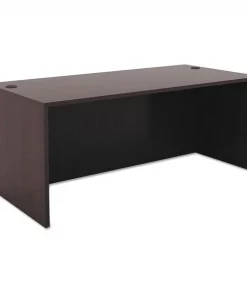 Alera Straight Front Desk, 29-1/2" D, 65" W, 29-1/2" H, Espresso, Textured Woodgrain Laminate