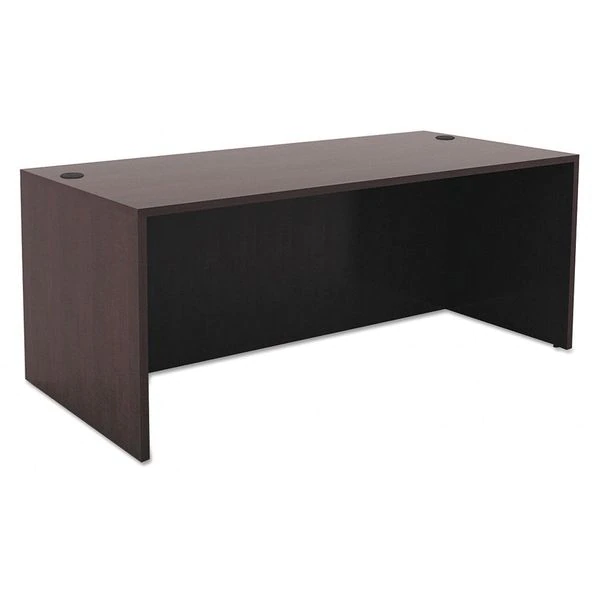 Alera Straight Front Desk, 29-1/2" D, 65" W, 29-1/2" H, Espresso, Textured Woodgrain Laminate