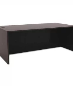 Alera Straight Front Desk, 35-1/2" D, 71" W, 29-1/2" H, Espresso, Textured Woodgrain Laminate