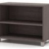 Bestar 2-Shelf Bookcase, 28-13/32"x35-30/64" Bark Grey