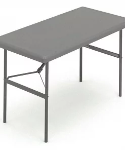 Iceberg Rectangle IndestrucTableÂ® Commercial Folding Table , Charcoal - 24" x 48", 24" W, 48" L, 29" H