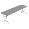 Iceberg Rectangle IndestrucTableÂ® Commercial Folding Table, Charcoal - 30" x 96", 30" W, 96" L, 29" H