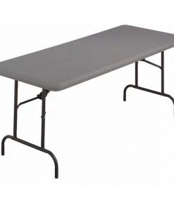 Iceberg Rectangle IndestrucTableÂ® Commercial Folding Table, Charcoal - 30" x 60", 30" W, 60" L, 29" H