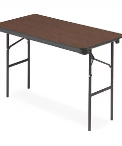 Iceberg Rectangle DISCONTINUED, 24 in W, 48 in L, 29 in H, Wood Top, Walnut