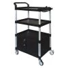 Zoro Select Cart with Cabinet, 52-3/4 in. H, Black