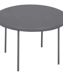 Iceberg Round IndestrucTableÂ® Classic Folding Table, Charcoal - 60" Round, 60" W, 29" H, Charcoal