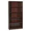 Office Star Bookcase, 36" Wx12" Dx72" H, Mahogany