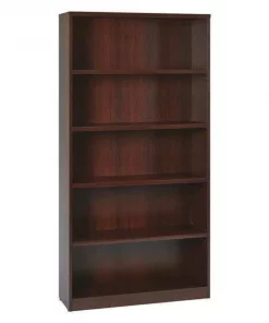 Office Star Bookcase, 36" Wx12" Dx72" H, Mahogany