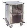 Lakeside Closed Stainless Steel Case Cart, One Door, Wire Shelf 18"W, 39"OAH