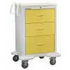 Lakeside Medical Cart, 3 Drawers w/Key Lock, Yellow Cabinet
