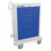 Lakeside Medical Cart, 6 Drawers w/Key Lock, Blue Cabinet