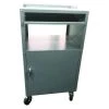 Zoro Select Mobile Computer Cabinet, Gray, PC, Steel