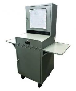 Zoro Select Mobile Computer Cabinet, Light Gry, PC, Stl