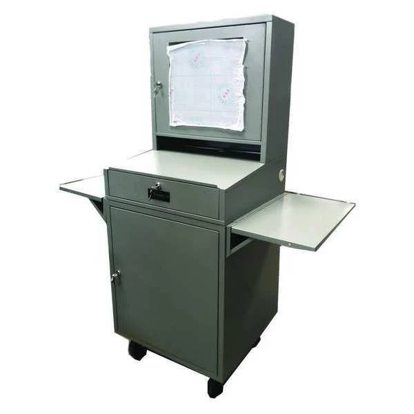 Zoro Select Mobile Computer Cabinet, Light Gry, PC, Stl