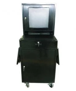 Zoro Select Mobile Computer Cabinet, Black
