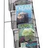 Safco Magazine Floor Rack, Black