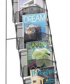 Safco Magazine Floor Rack, Black