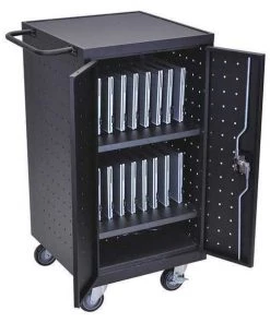 Luxor Charging Cart, Steel, Cap. 18, 25" W