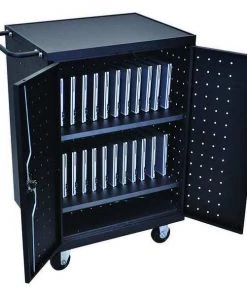 Luxor Charging Cart, Steel, Cap. 24, 31-1/8" W