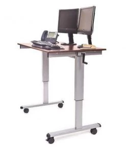 Luxor Adjustable Table, 48" X 29.6" to 45.4" (with Glides), 32.6" to 48-1/2" (with Casters)